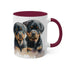 Rottweiler Pupies - Color Accent Mugs, 11oz